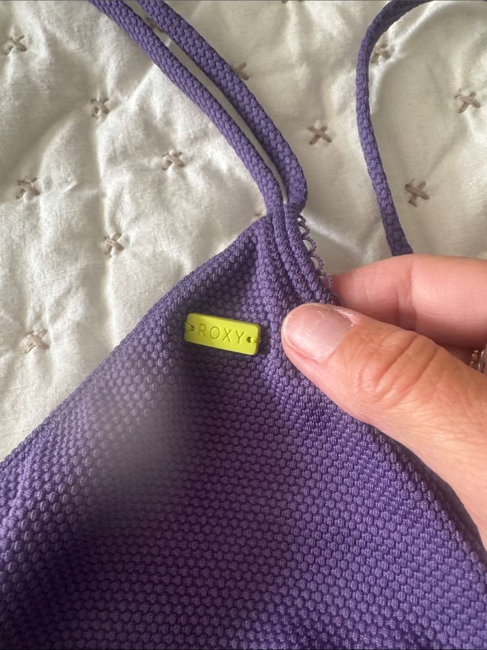 Roxy Purple Triangle Bikini Set - Picture 4 of 5
